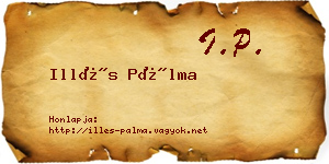 Illés Pálma névjegykártya